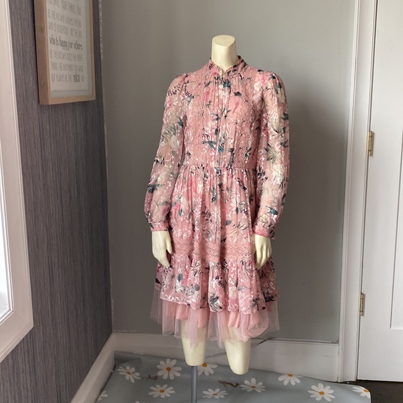 kate spade Pink Floral Long Sleeve Dress - Picture 4 of 6